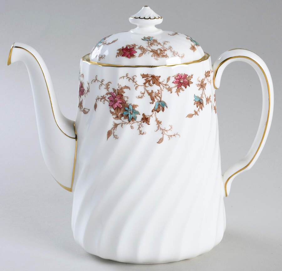 Ancestral (GLOBE BACKSTAMP) Small Coffee Pot & Lid by Minton-1