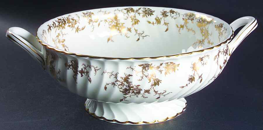 Ancestral Gold Large Fruit Bowl by Minton-1