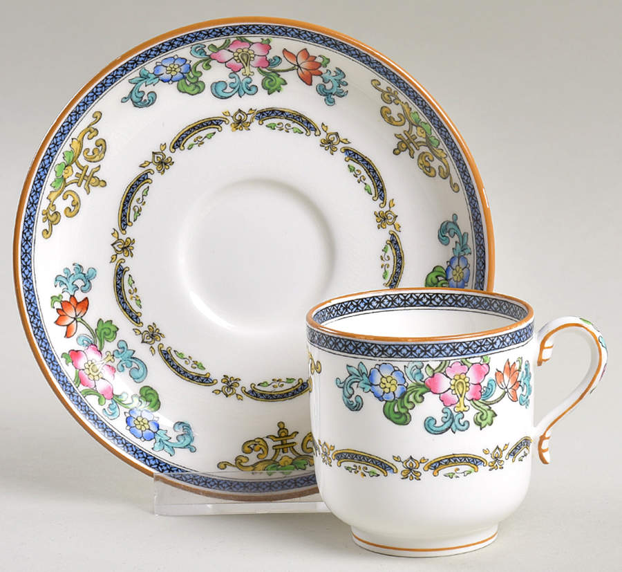 B898 (Smooth Edge) Flat Demitasse Cup & Saucer Set by Minton-1