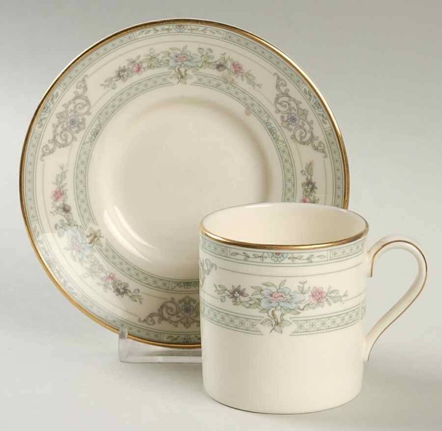 Beaumont Flat Demitasse Cup & Saucer Set by Minton-1