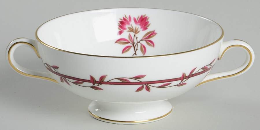 Carmine Footed Cream Soup Bowl by Minton-1
