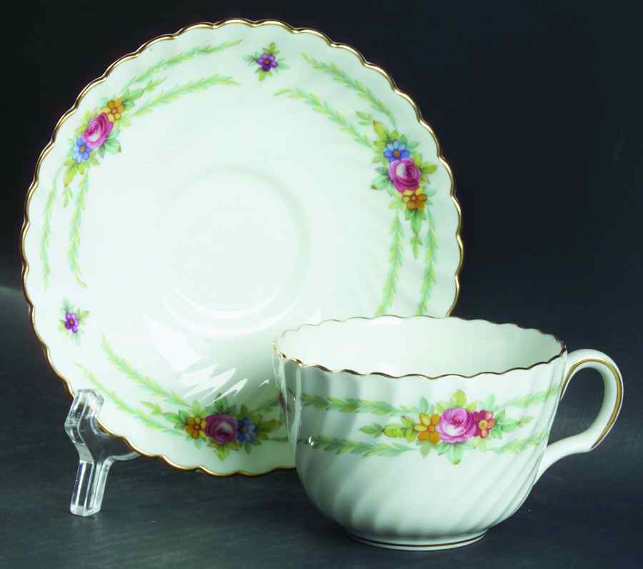 Chiltern Flat Cup & Saucer Set by Minton-1