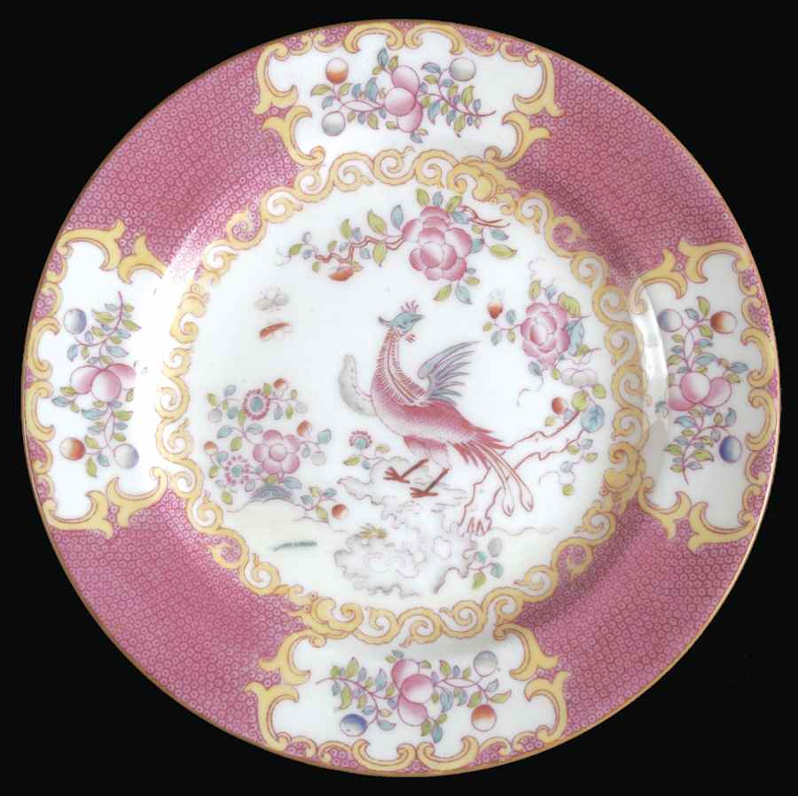 Cockatrice Pink (Smooth, Wreath Backstamp) Salad Plate by Minton-1