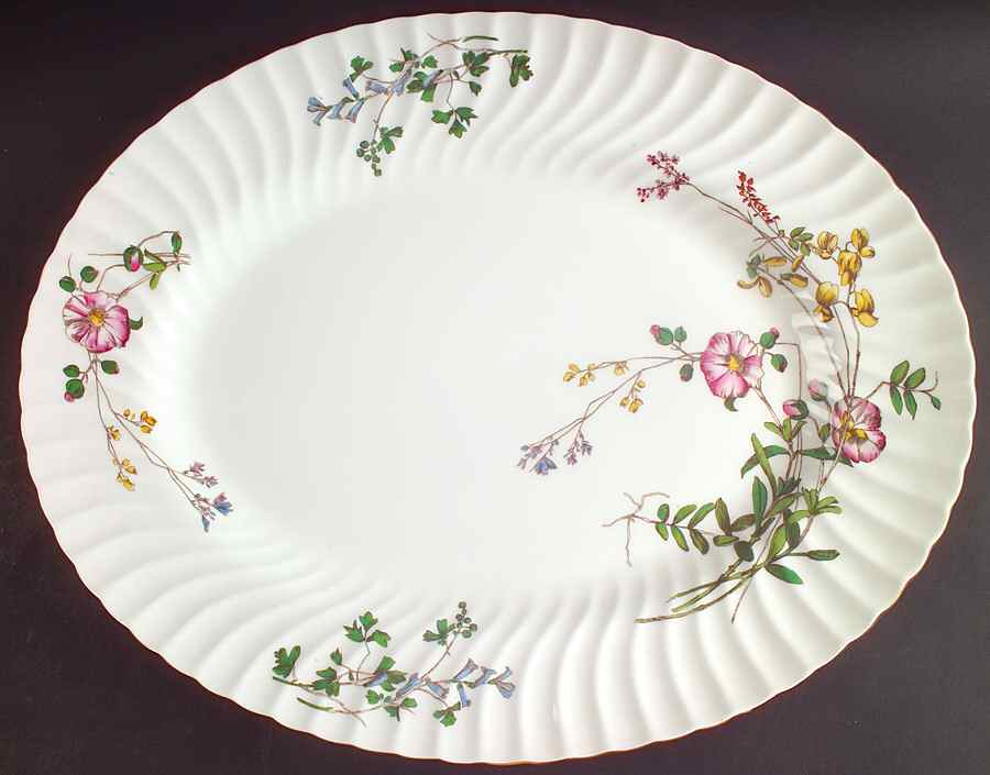 Dainty Sprays 17" Oval Serving Platter by Minton-1