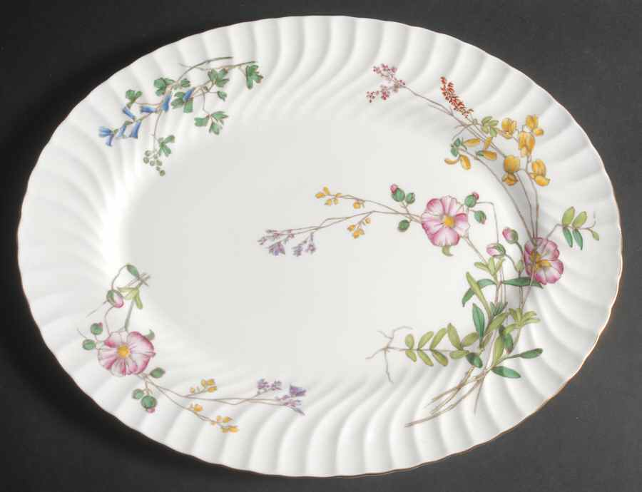 Dainty Sprays 15" Oval Serving Platter by Minton-1