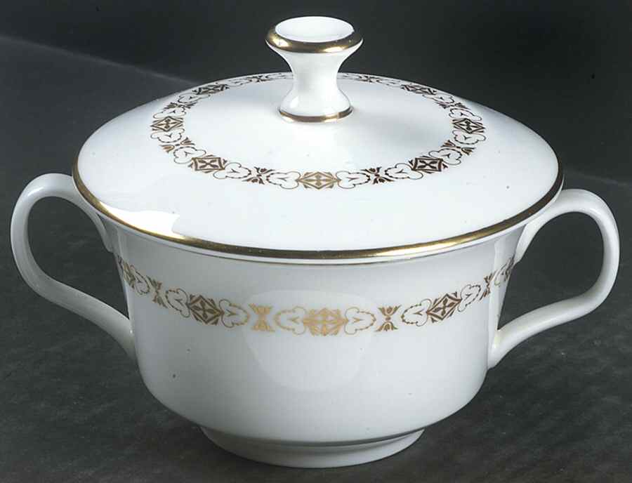 Golden Diadem Sugar Bowl & Lid by Minton-1