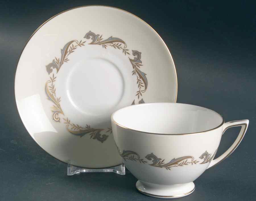 Gold Laurentian Footed Cup & Saucer Set by Minton-1