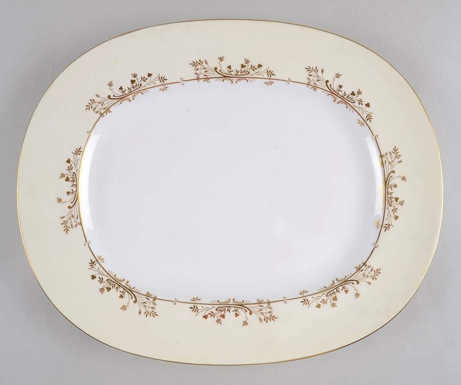 Gold Pandora 14" Oval Serving Platter by Minton-1