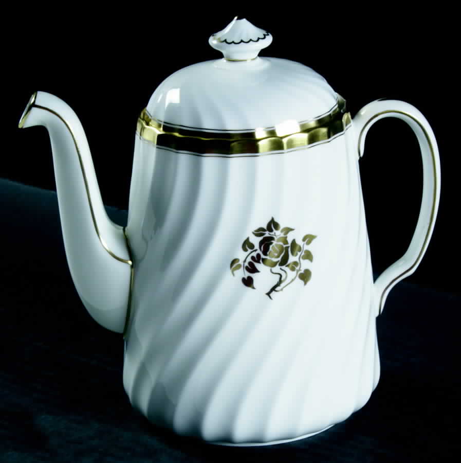 Gold Rose Coffee Pot & Lid by Minton-1