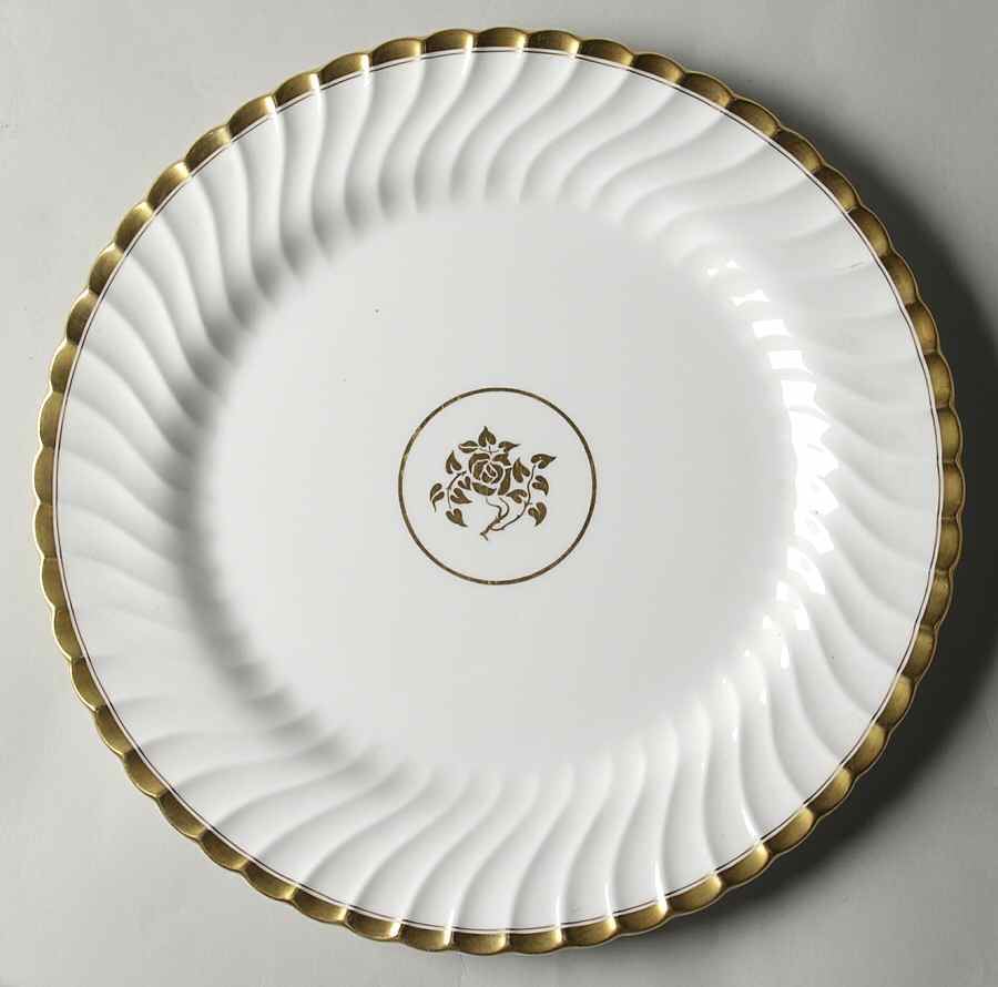 Gold Rose 12" Chop Plate (Round Platter) by Minton-1