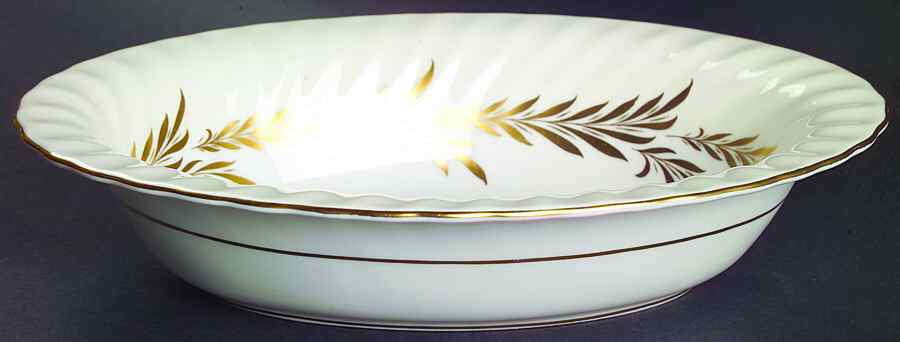 Golden Symphony 10" Oval Vegetable Bowl by Minton-1