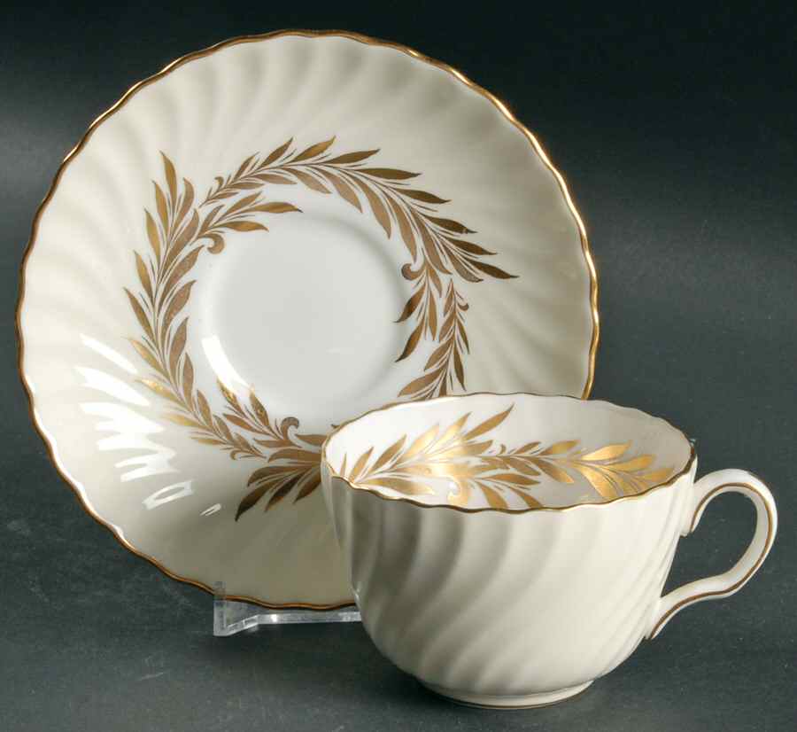 Golden Symphony Flat Cup & Saucer Set by Minton-1