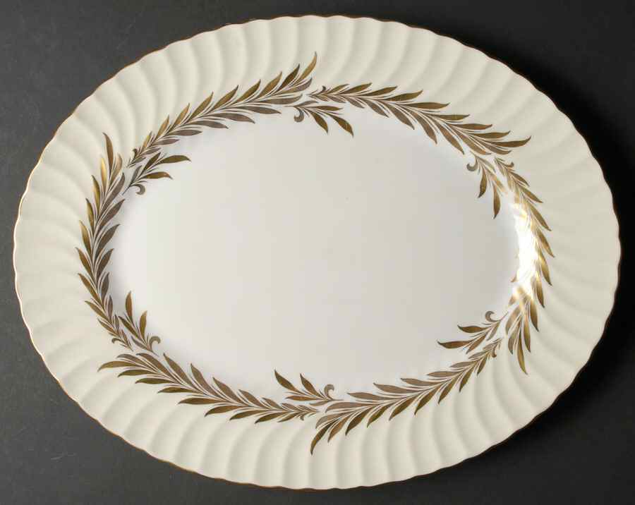 Golden Symphony 15" Oval Serving Platter by Minton-1