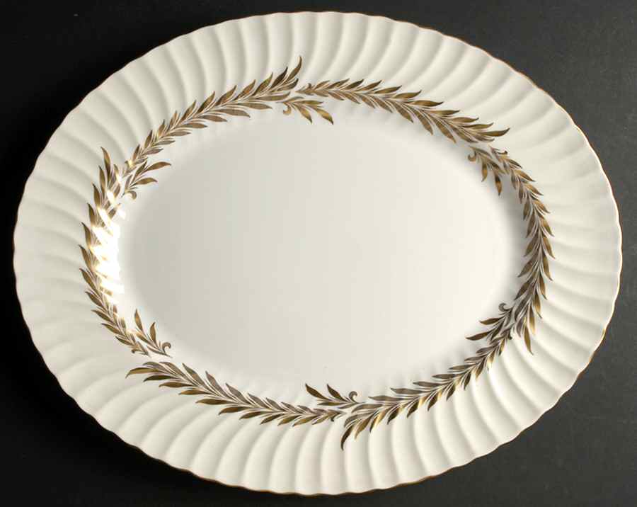 Golden Symphony 17" Oval Serving Platter by Minton-1