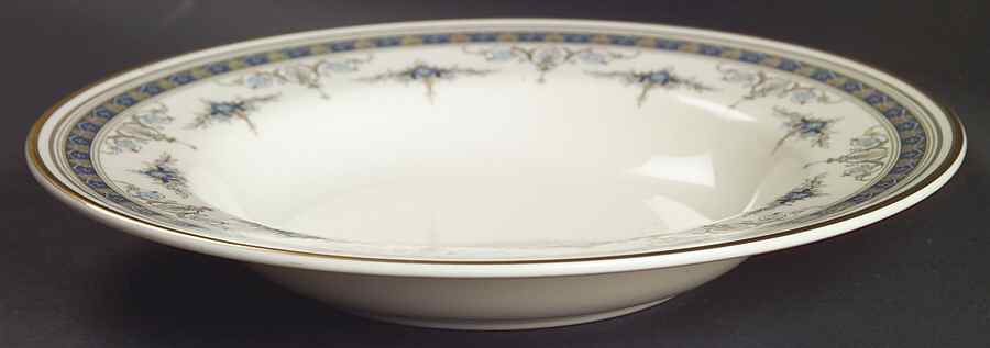 Grasmere Blue Large Rim Soup Bowl by Minton-1