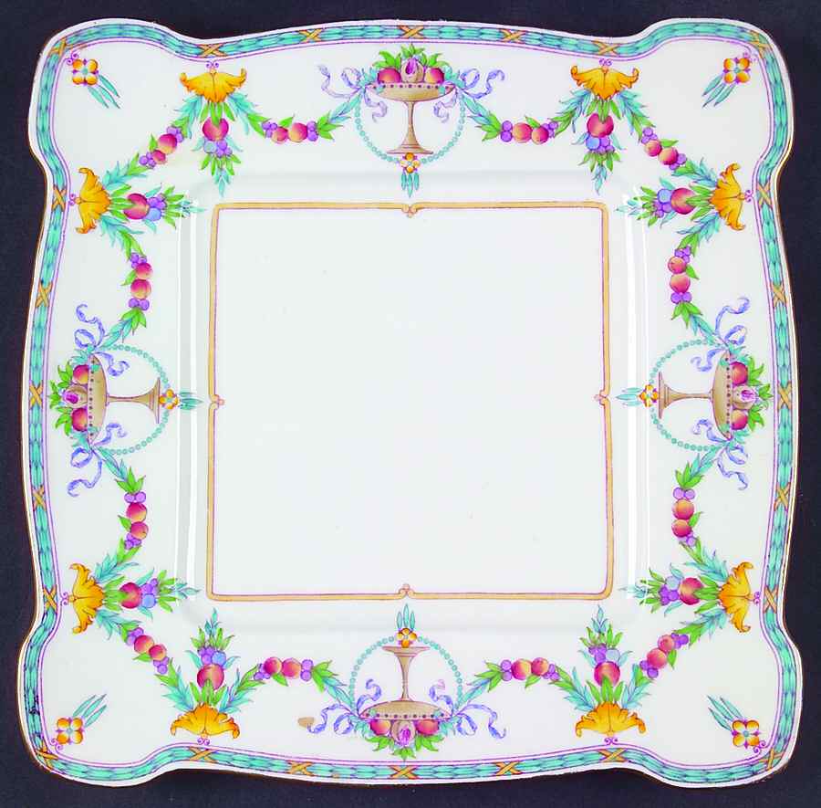 H3188 Square Cake Plate by Minton-1