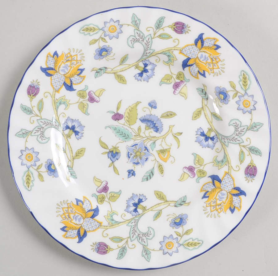 Haddon Hall Blue (Blue Trim) Bread & Butter Plate by Minton-1
