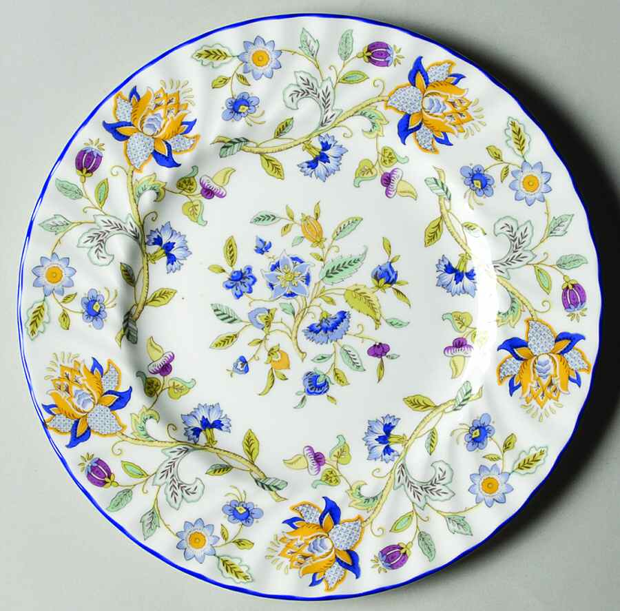 Haddon Hall Blue (Blue Trim) Salad Plate by Minton-1