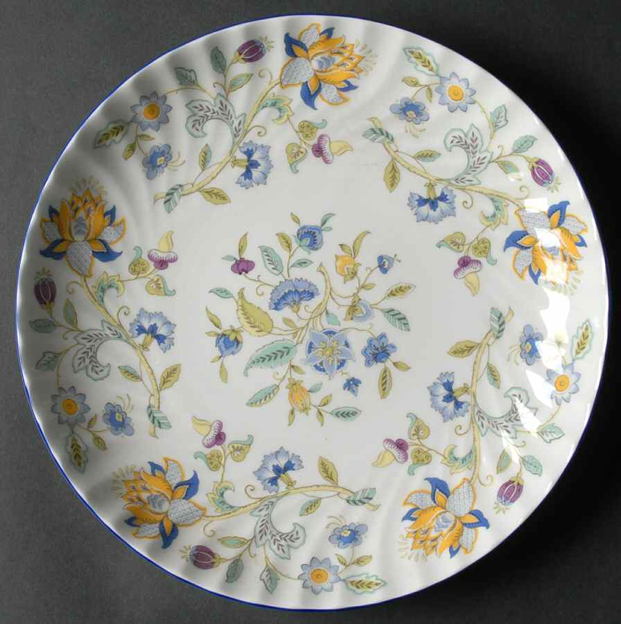 Haddon Hall Blue (Blue Trim) Cake Plate by Minton-1