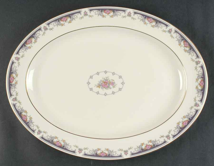 Hanbridge 16" Oval Serving Platter by Minton-1