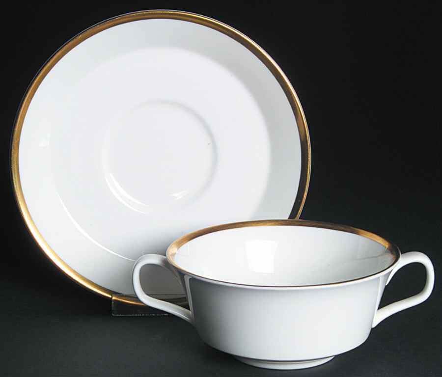 Horizon Footed Cream Soup Bowl & Saucer Set by Minton-1