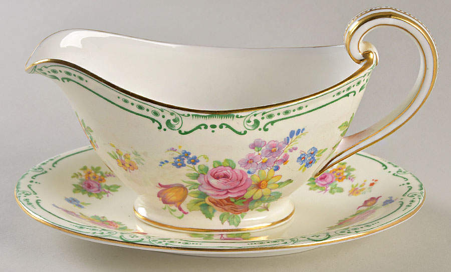 Lady Claire Gravy Boat & Underplate by Minton-1