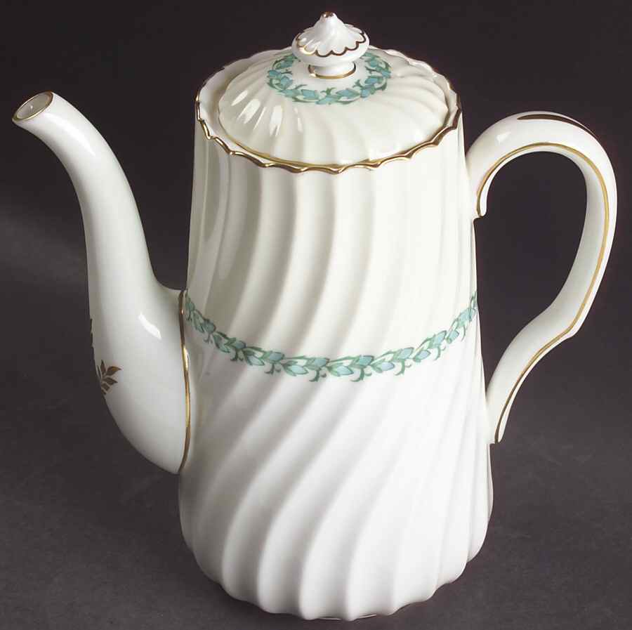 Lady Rodney (Cream Rim) Small Coffee Pot & Lid by Minton-1
