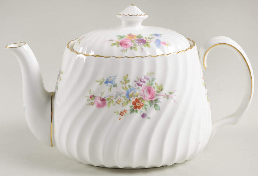 Marlow (Older, Globe Backstamp) Teapot & Lid by Minton-1