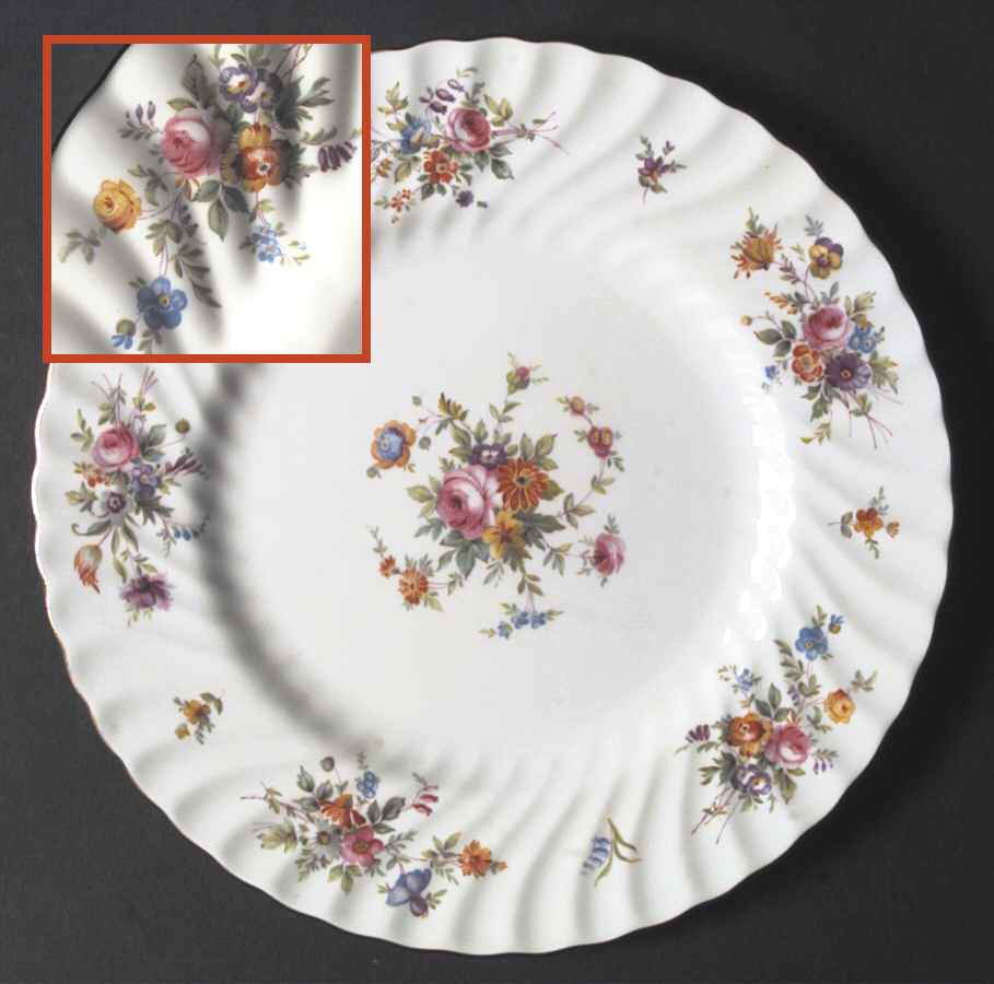 Marlow (Newer, Wreath Backstamp) Dinner Plate by Minton-1