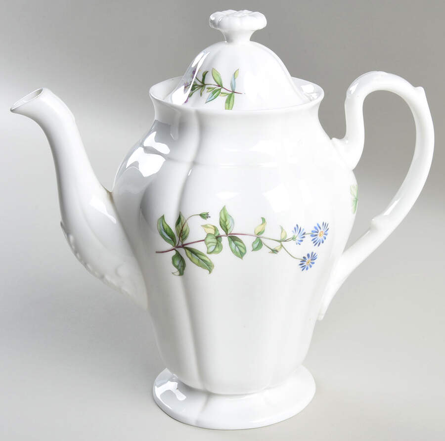Meadow Scalloped Coffee Pot & Lid by Minton-1