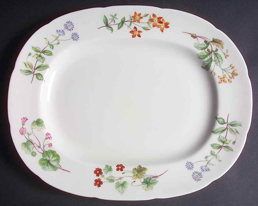 Meadow Scalloped 13" Oval Serving Platter by Minton-1