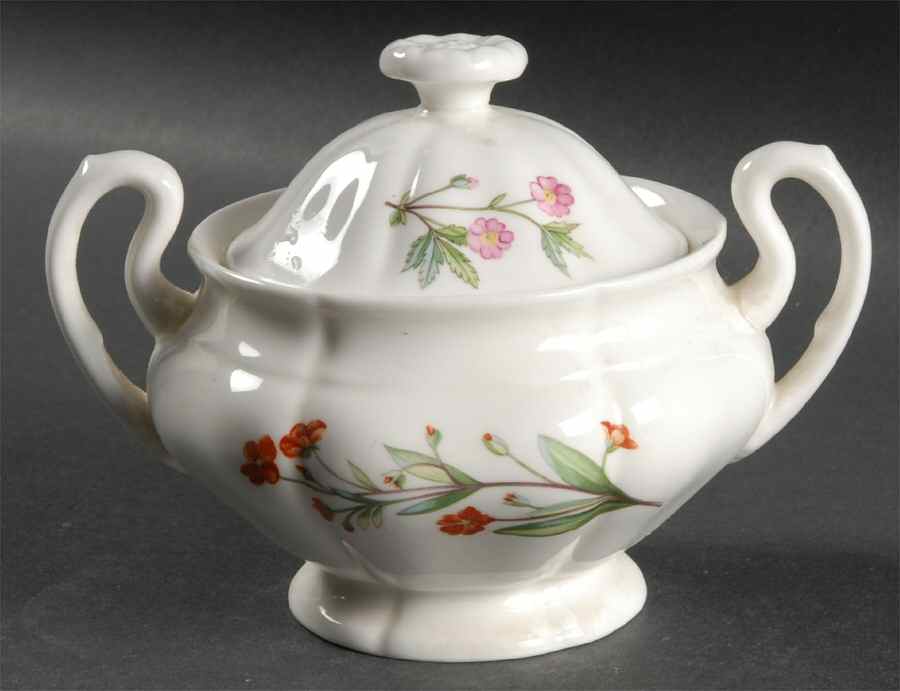 Meadow Scalloped Sugar Bowl & Lid by Minton-1