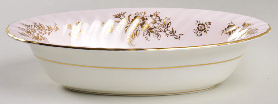Minuet Pink 10" Oval Vegetable Bowl by Minton-1