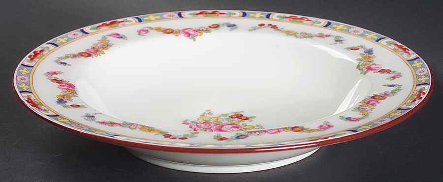 Minton Rose (Older, Smooth) Large Rim Soup Bowl by Minton-1