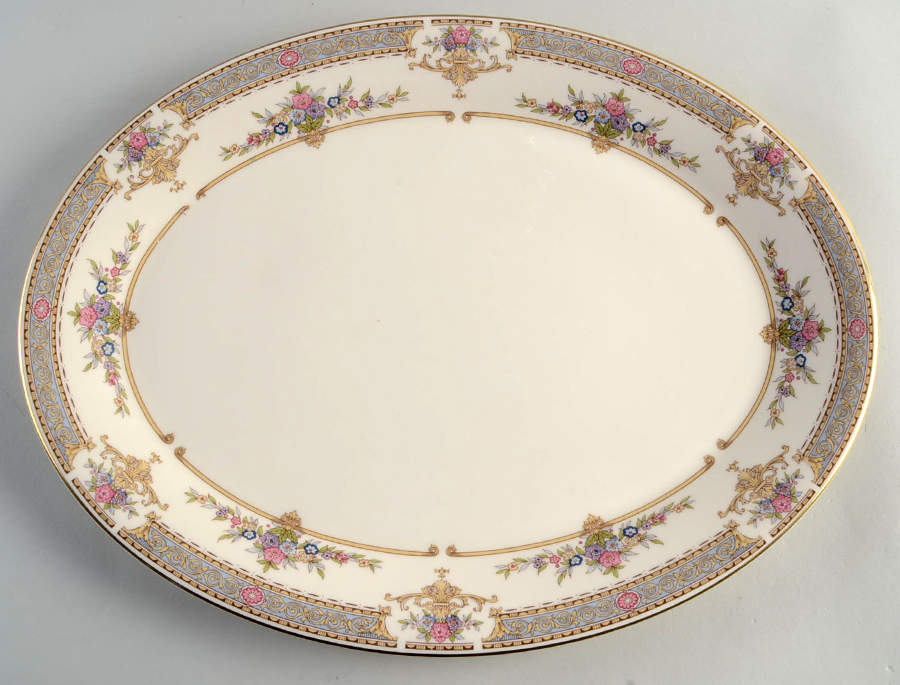 Persian Rose (Newer) 16" Oval Serving Platter by Minton-1