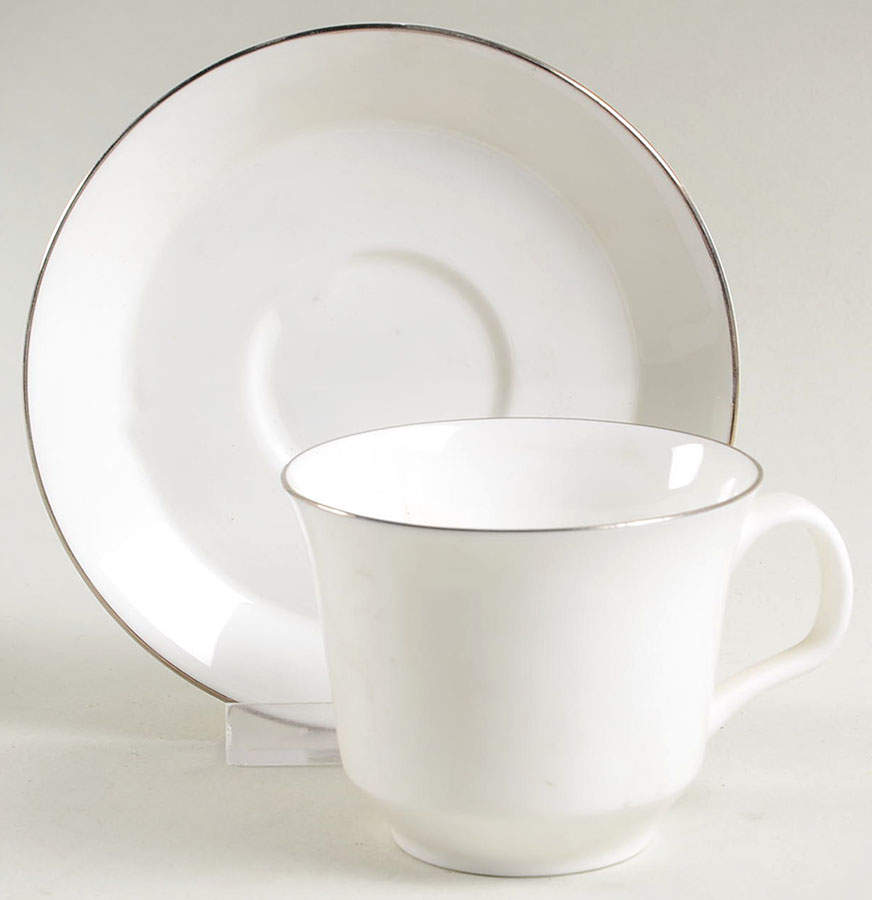 Platinum Monarch Flat Demitasse Cup & Saucer Set by Minton-1