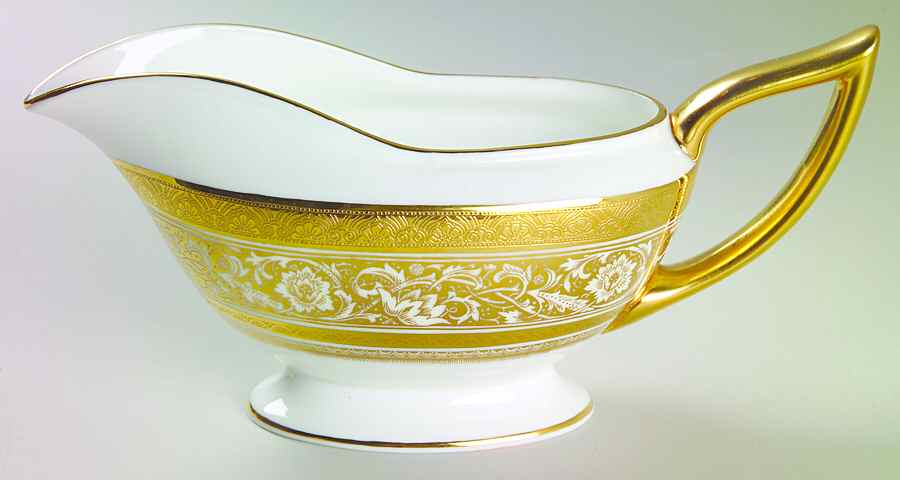 Porcelain Ball Ivory Gravy Boat by Minton-1
