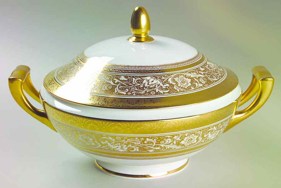 Porcelain Ball Ivory Round Covered Vegetable by Minton-1