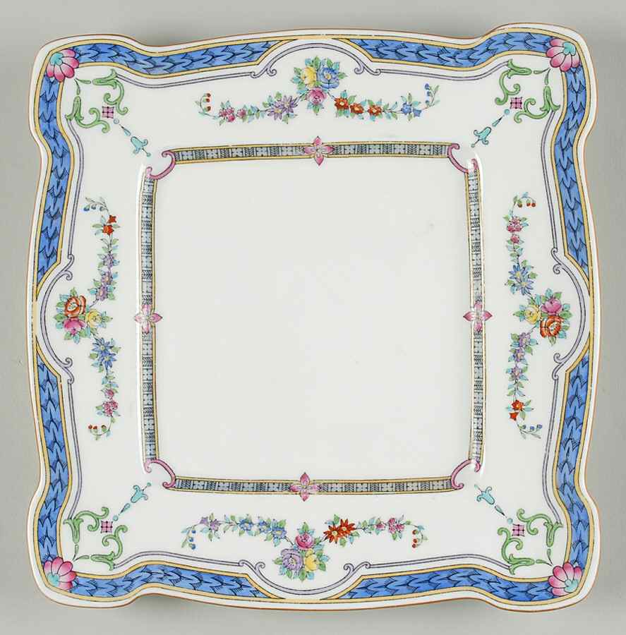 Ripon Blue Square Cake Plate by Minton-1