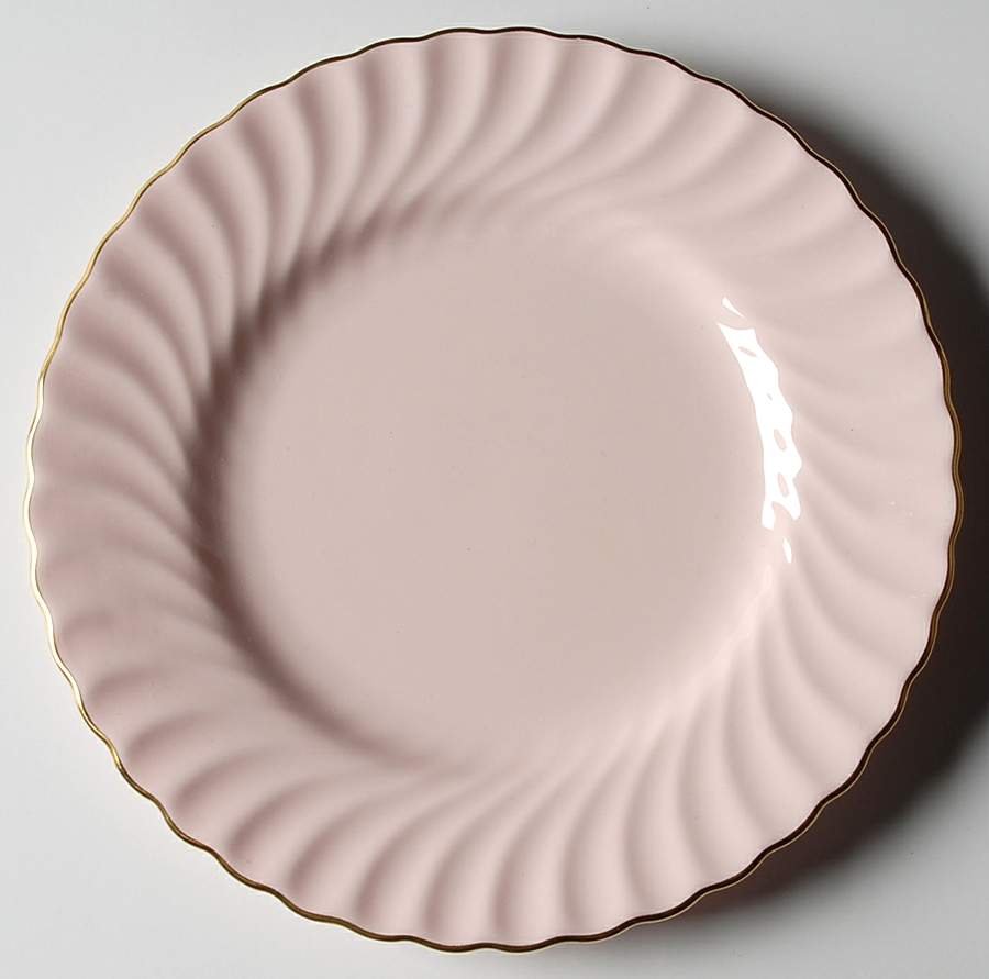 Shell Pink and Gold Salad Plate by Minton-1