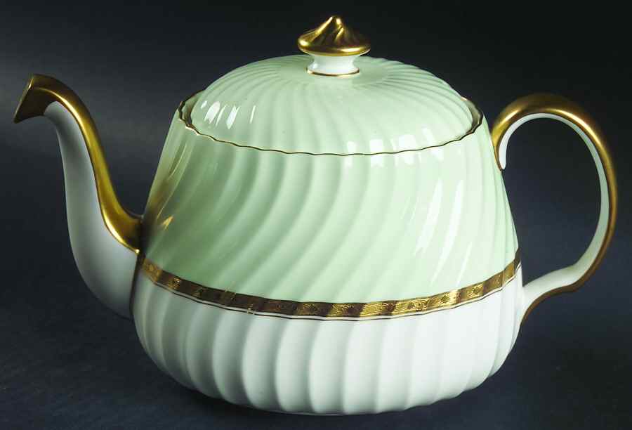 Somerset Green Teapot & Lid by Minton-1