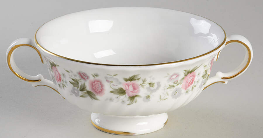Spring Bouquet Footed Cream Soup Bowl by Minton-1
