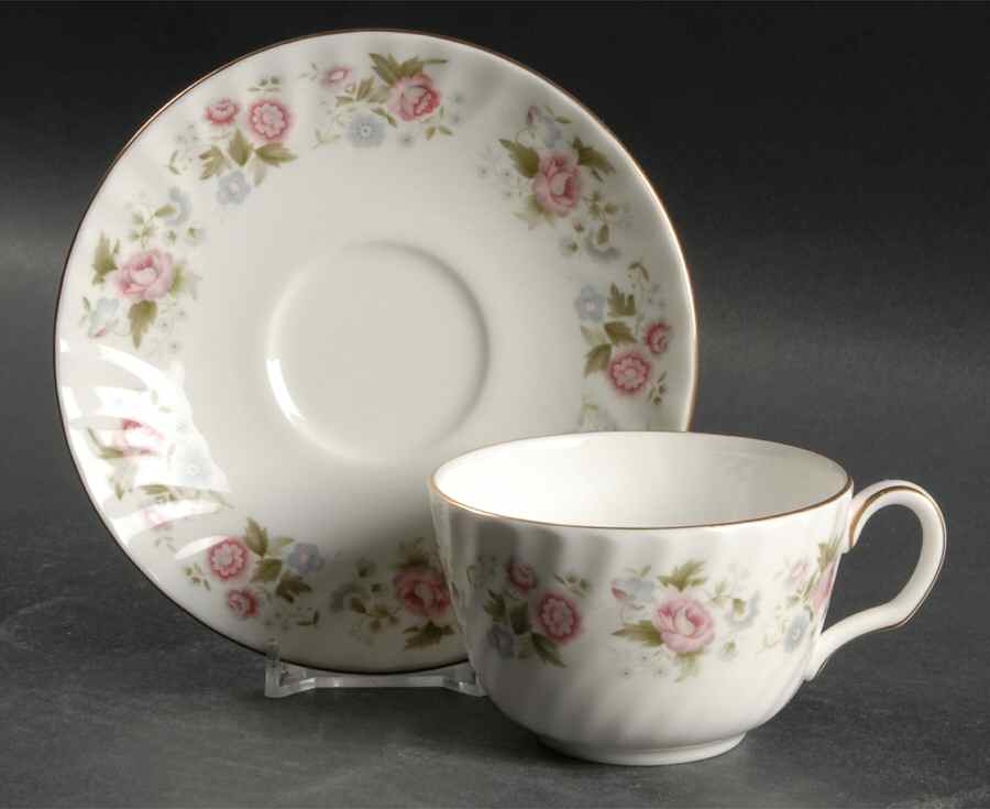 Spring Bouquet Flat Cup & Saucer Set by Minton-1