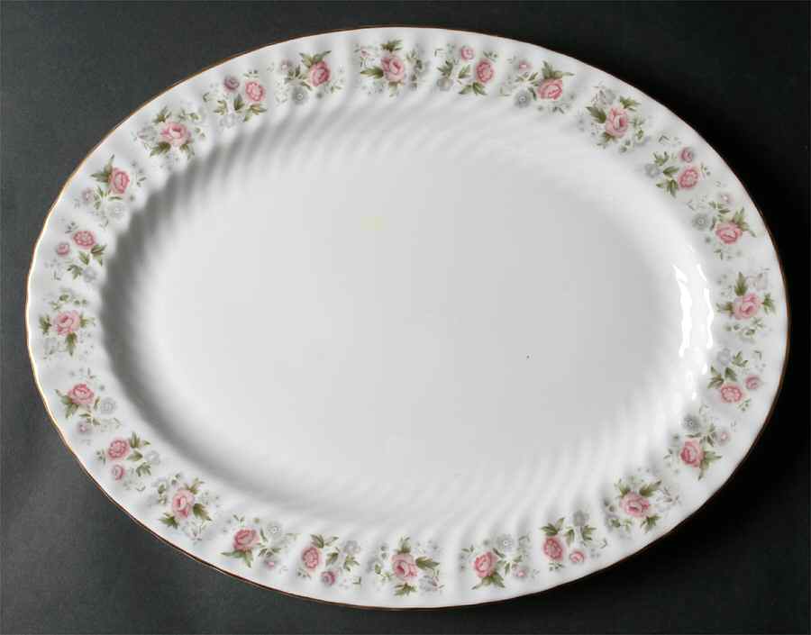 Spring Bouquet 16" Oval Serving Platter by Minton-1