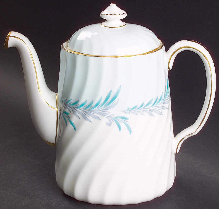 Symphony Blue Coffee Pot & Lid by Minton-1
