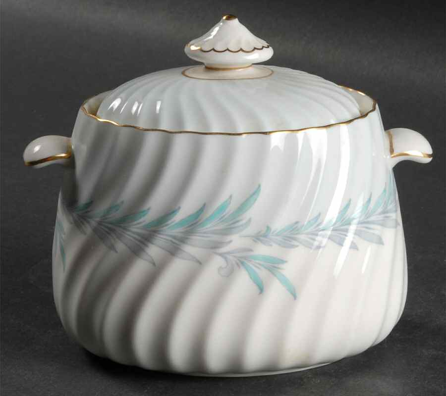 Symphony Blue Sugar Bowl & Lid by Minton-1