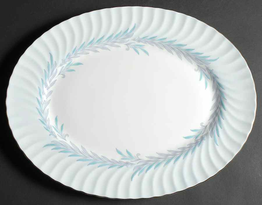 Symphony Blue 15" Oval Serving Platter by Minton-1