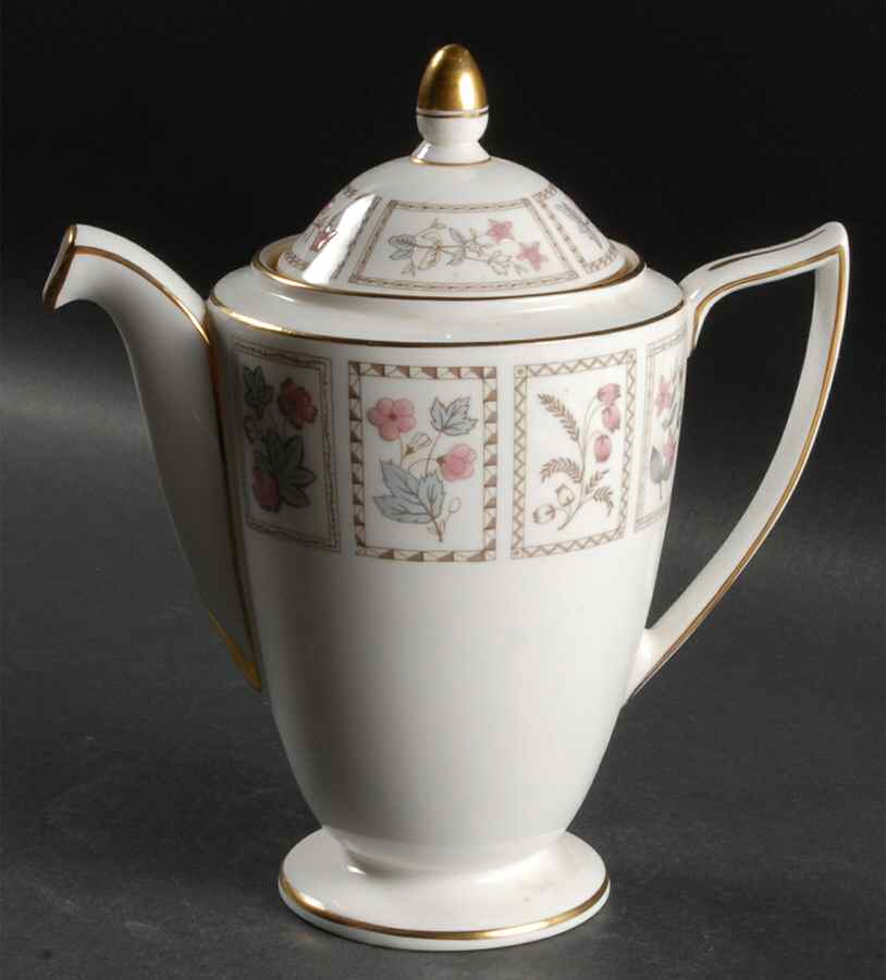 Tapestry (Gold Trim) Mini Coffee Pot & Lid by Minton-1