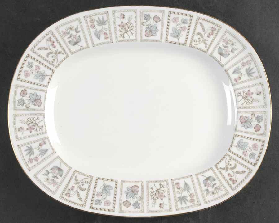 Tapestry (Gold Trim) 13" Oval Serving Platter by Minton-1