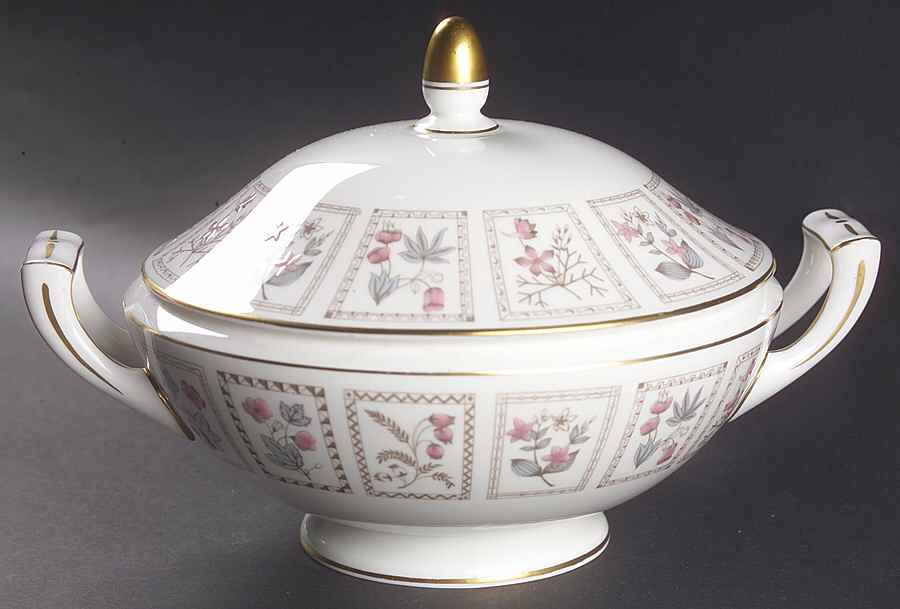 Tapestry (Gold Trim) Round Covered Vegetable by Minton-1